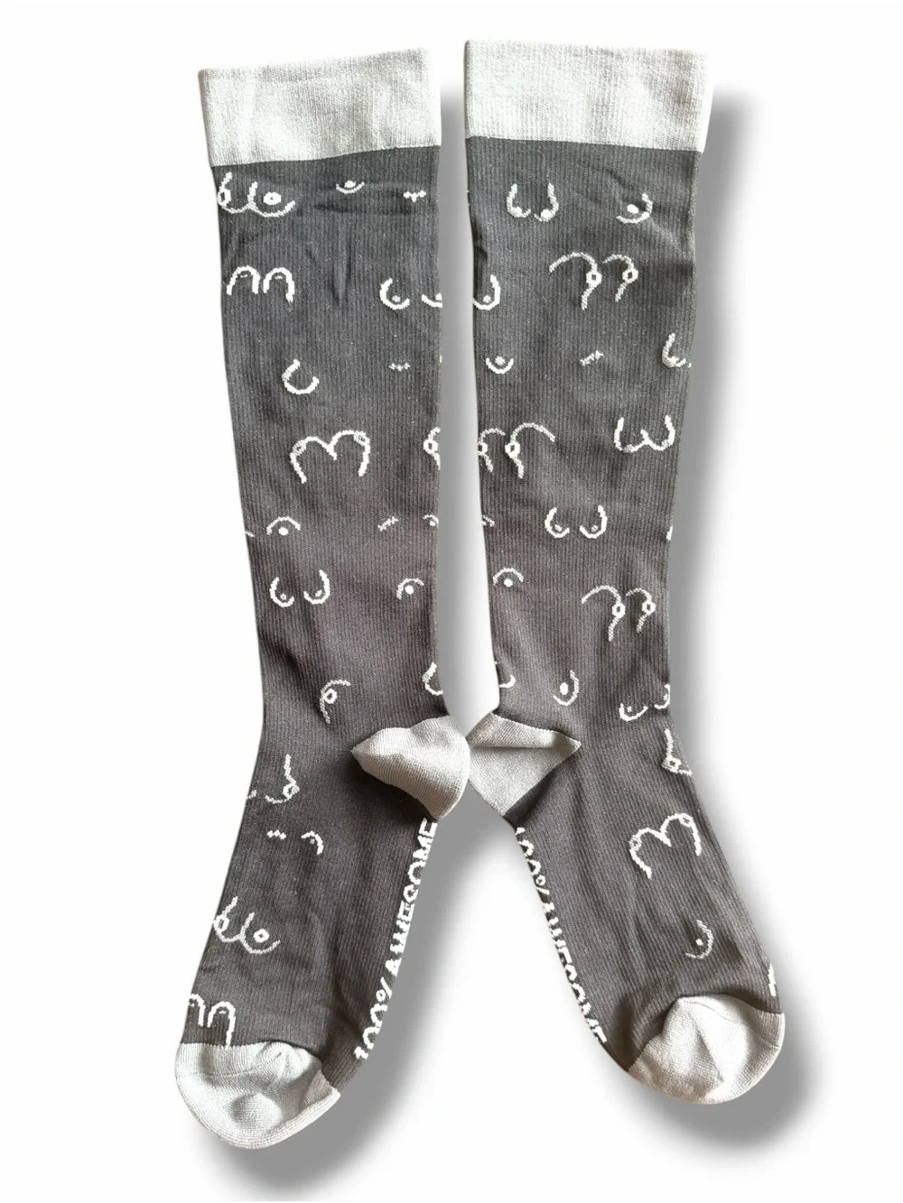 FIGS Limited Edition Breast-Patterned Compression Socks Size Small Unisex